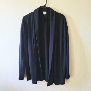 Black Flowy Open Front Blazer/Cardigan Size M